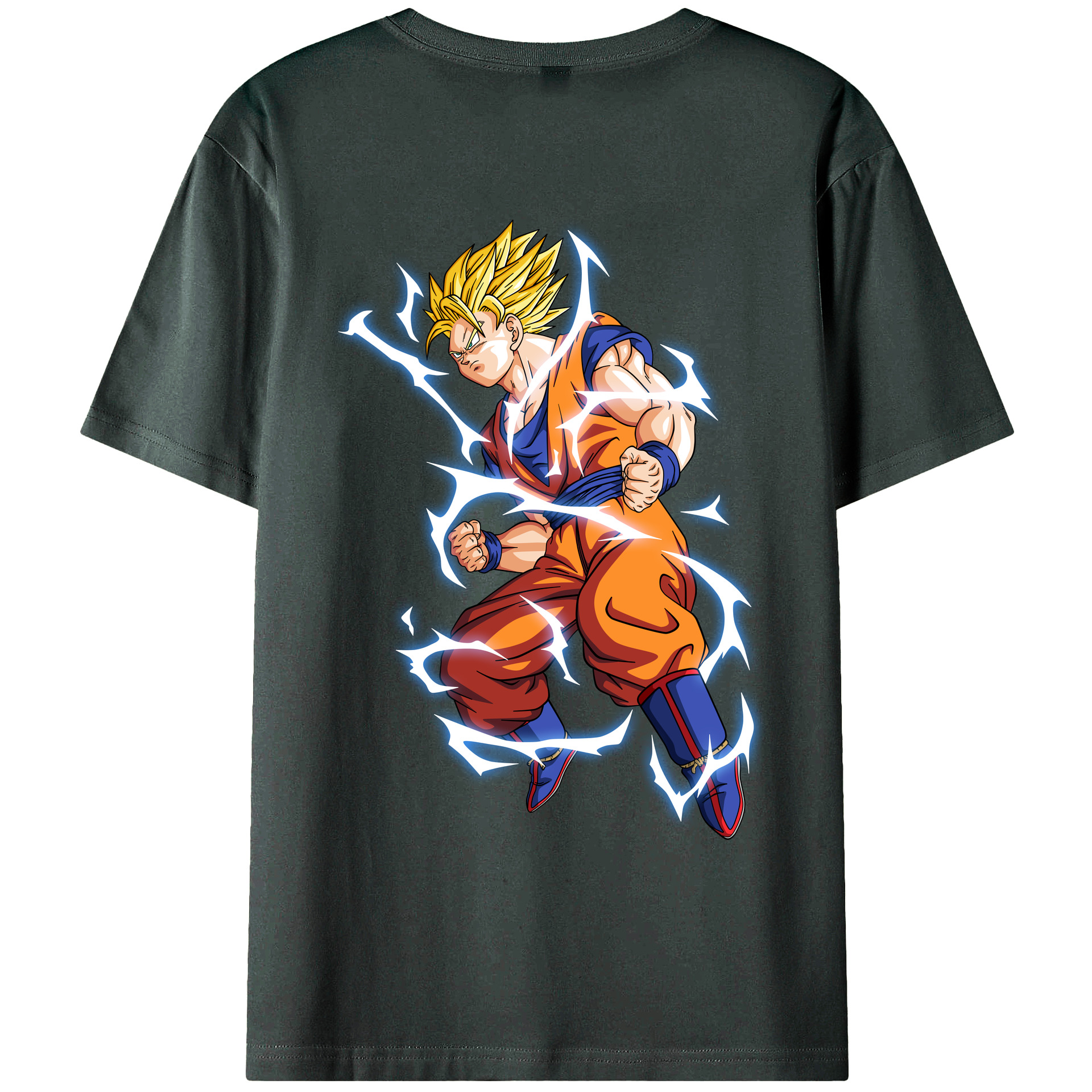 （画像用） ドラゴンボール 孫悟空（そん ごくう）Son Goku カカロット DRAGON BALL Kakarotto 綿100％ メンズ半袖Tシャツ（バックプリント） 通気性